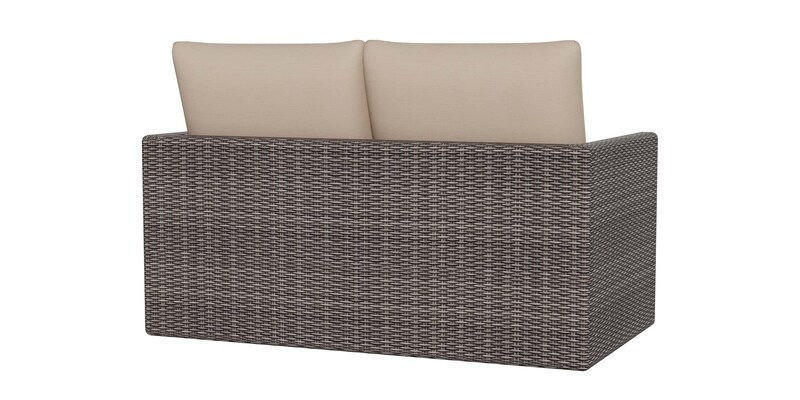 Outdoor Wicker Bench Loveseat Sofa