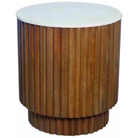 Round Marble End Table