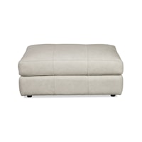 Contemporary Leather Ottoman
