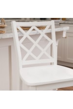 Powell Mayfair Coastal Lattice X-Back Counter Stool