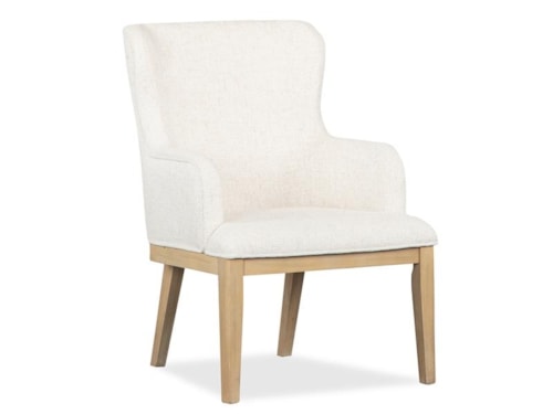 Contemporary Upholstered Arm Dining Chair