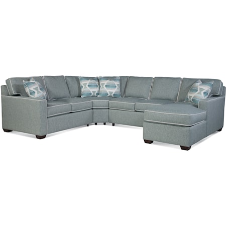 Transitional 4-Piece Chaise Sectional