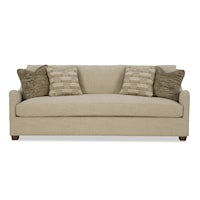 Transitional Bench Sofa with English Arms