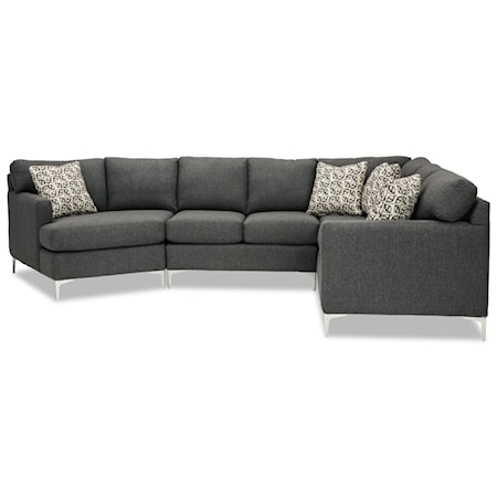 5-Seat Sectional Sofa w/ LAF Cuddler