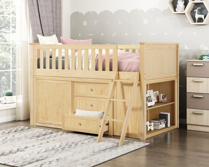 Homelegance Bartly Twin Low Loft Bunk