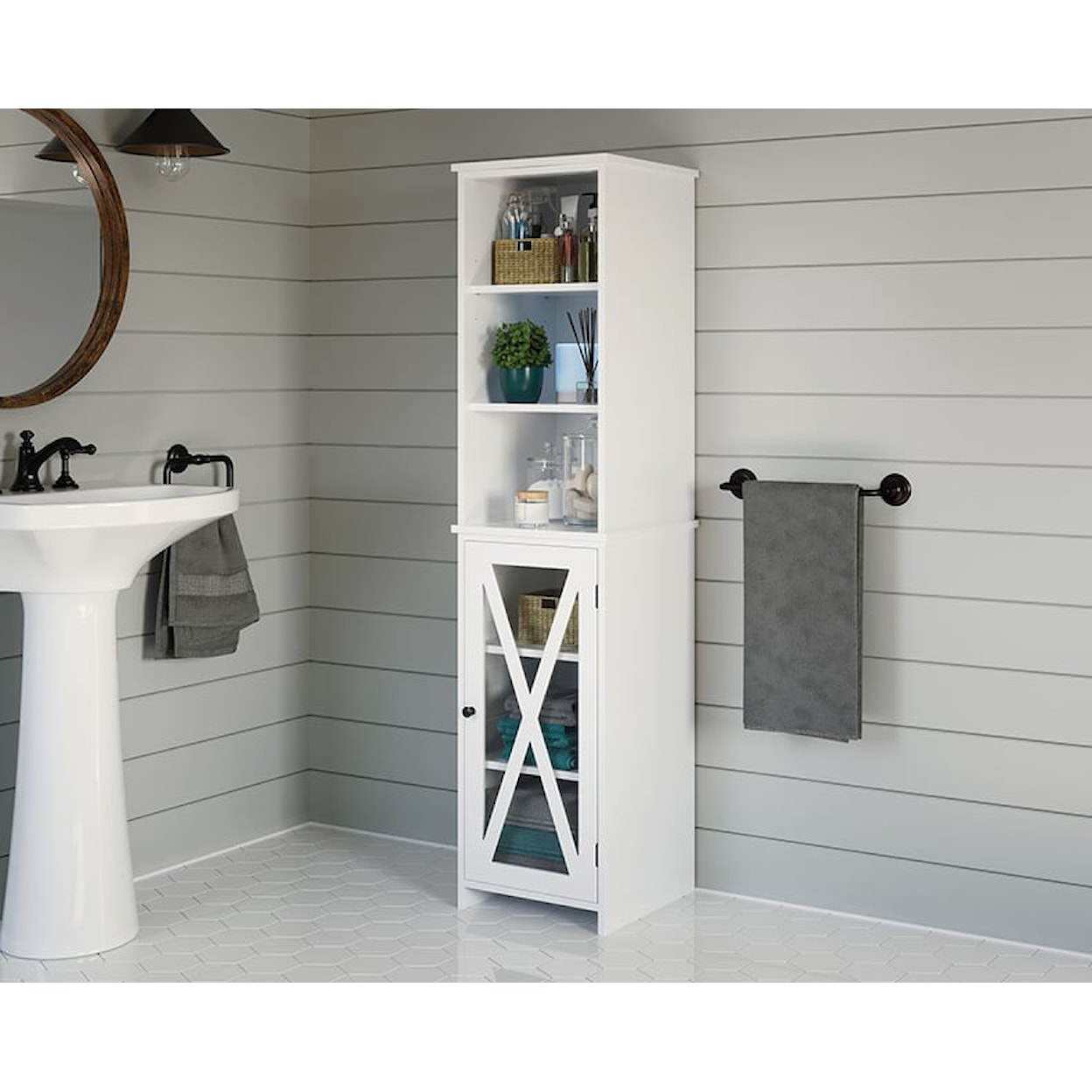 Sauder Cottage Road Bathroom Linen Tower