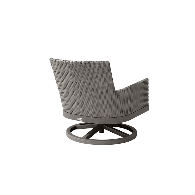 Ebel Siena Woven-Cushion Club Swivel Rocker