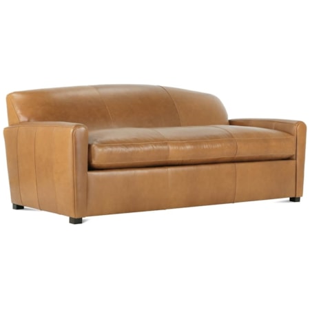 83" Leather Bench Seat Sofa