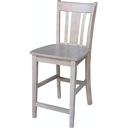Transitional San Remo Counter Stool in Taupe Gray