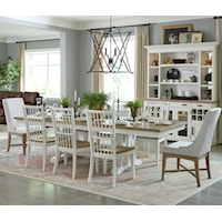 9-Piece Two Tone Dining Set with Host Chairs