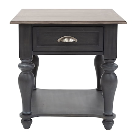 Single Drawer End Table