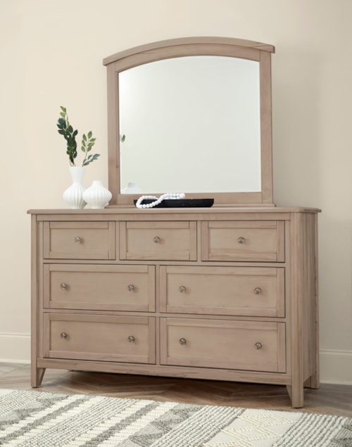 Transitional Dresser & Mirror Set