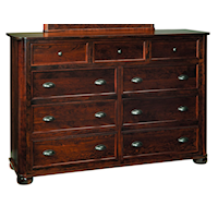 Transitional 9-Drawer Dresser