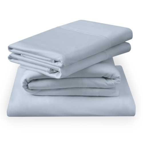 Queen Tempur Breeze Cooling Sheet Set Sleepy Blue Linens