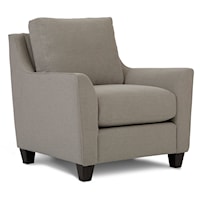 Contemporary Upholstered Chair with Tapered Wood Leg