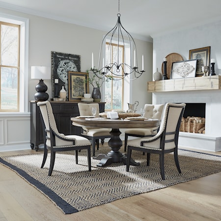 Five-Piece Pedestal Dining Set