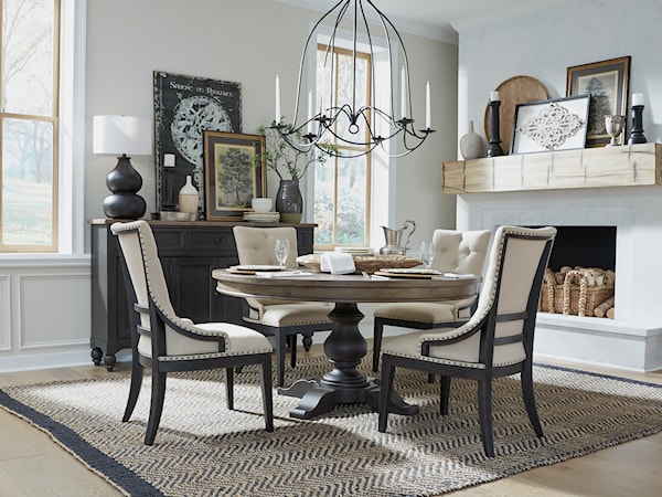 Five-Piece Pedestal Dining Set