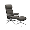 Stressless by Ekornes London High Back Recliner and Ottoman