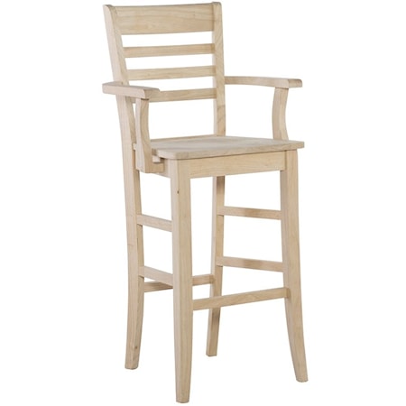 30" Roma Bar Stool w/Arms