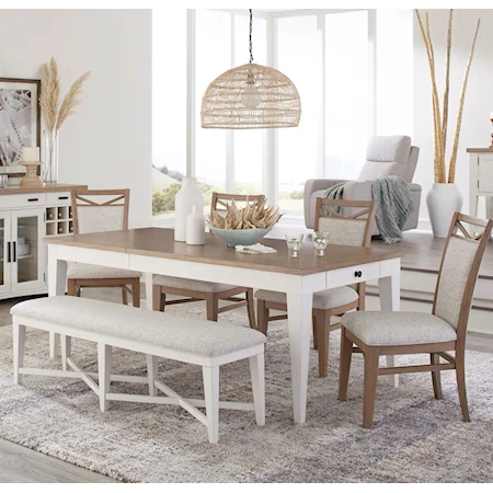 6-Piece Dining Set with Bench