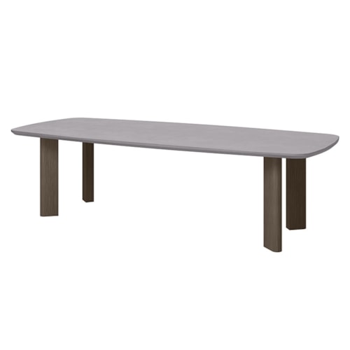 108" Rectangular Dining Table - Hickory/Concrete