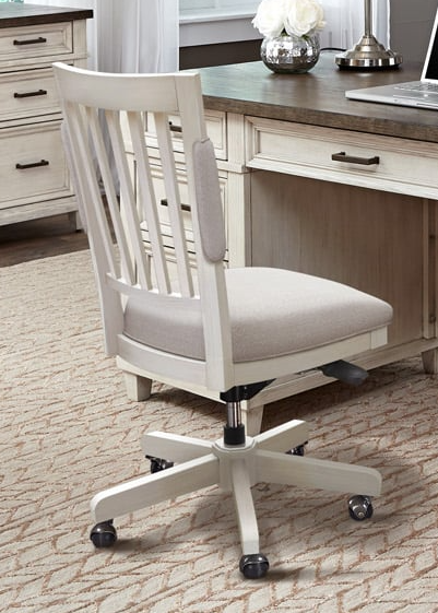 Birch Home Caraway Farmhouse Office Chair with Casters and Slat