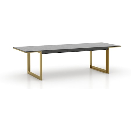 Contemporary Dining Table with Self-Storing Leaf