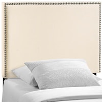 Twin Nailhead Upholstered Headboard