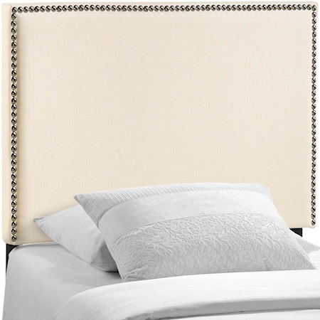 Twin Nailhead Upholstered Headboard