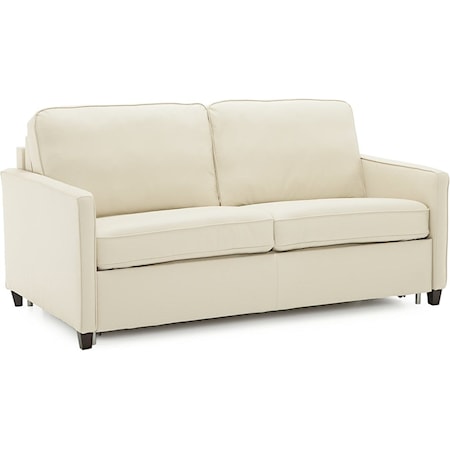 California Contemporary Double Sofabed with Tapered Wood Leg