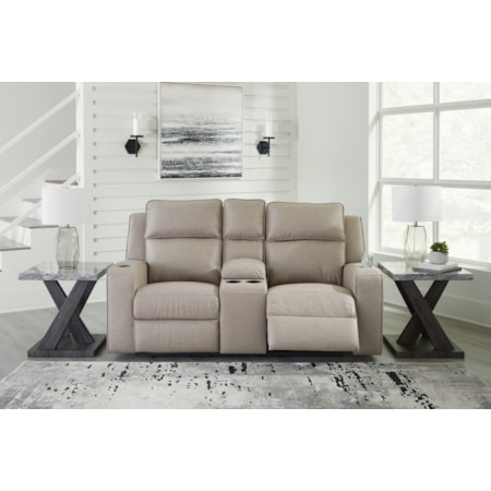 Dbl Rec Loveseat W/console