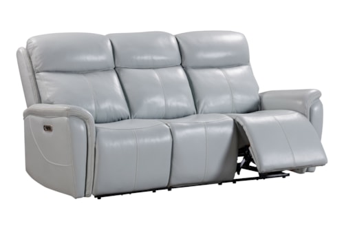 Casual Power Reclining Sofa with Power Headrests