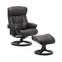 Modern Bergen R Small Manual Recliner With Footstool