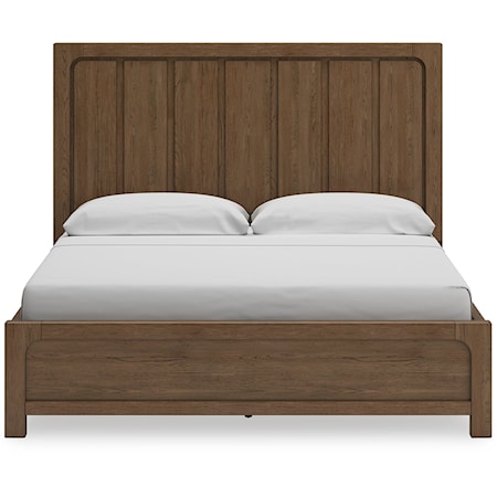 Casual California King Panel Bed with Storage