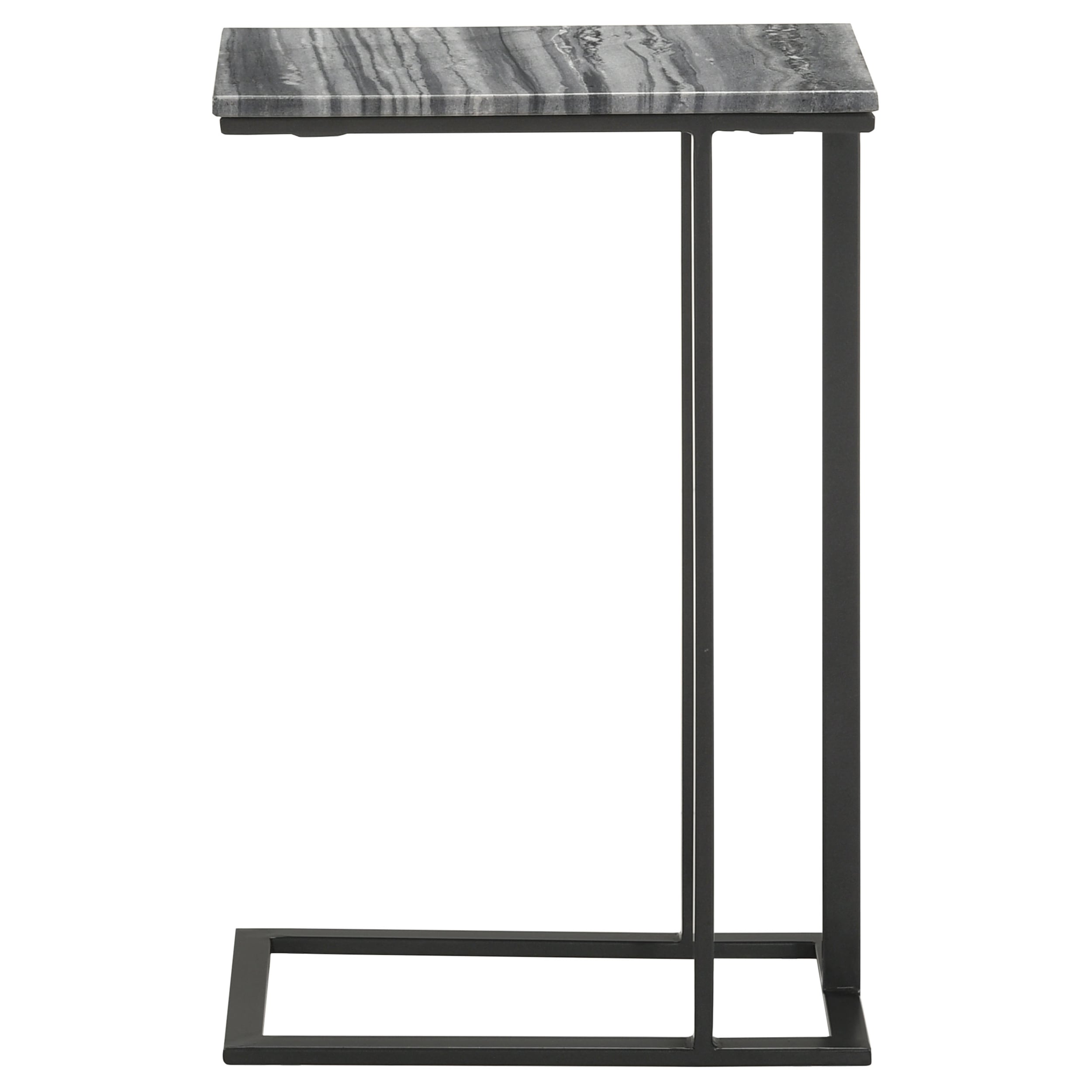 Coaster Vicente Marble Top C-Shaped Sofa Side Table