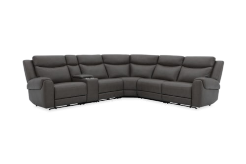 Casual Zero Gravity 6-Piece Power Reclining Sectional Sofa with Heat, Massage and Power Lumbar