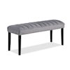 Crown Mark Pascal Upholstered Dining Bench withTufting