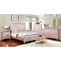 Transitional 4 Piece Queen Bedroom Set