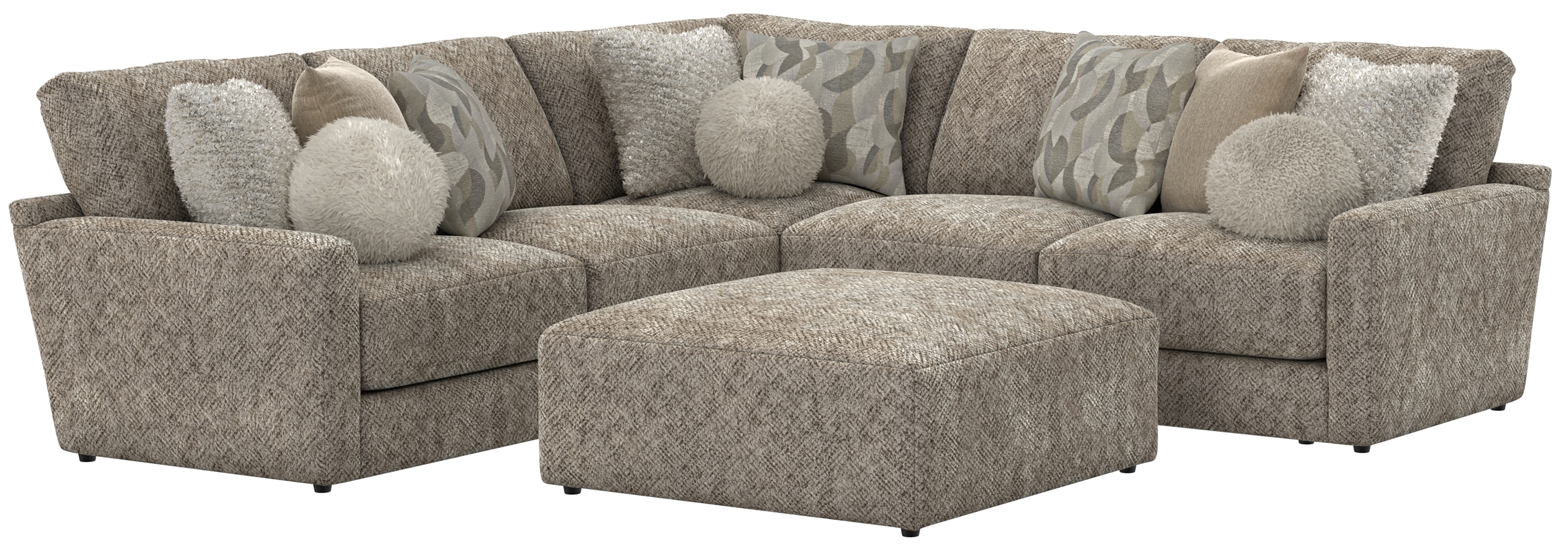 4-Piece Sectional Sofa with Cocktail Ottoman