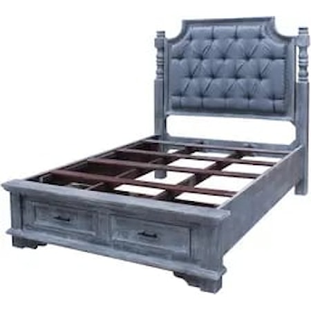 Upholstered King Storage Bed