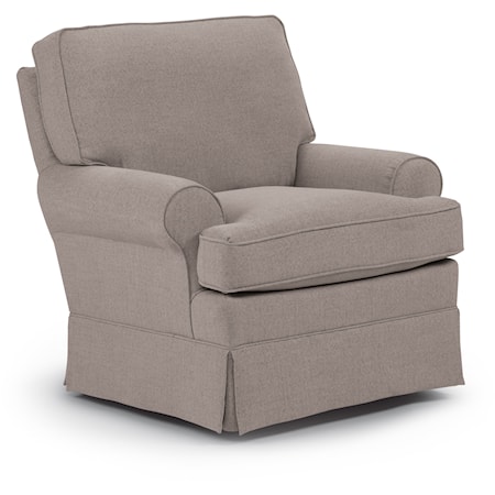 Quinn Swivel Glider Chair with Welt Cord Trim