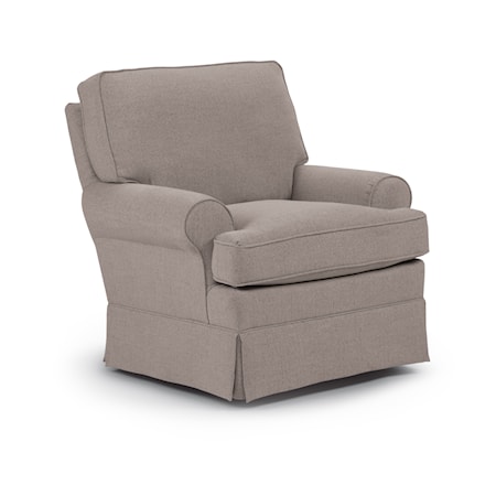 Swivel Glider Chair with Welt Cord Trim