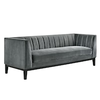 Contemporary Sofa with Channel Back