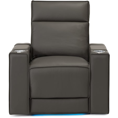 Ace Contemporary Recliner with Power Headrest and Lumbar