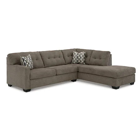 Contemporary 2-Piece Sectional Sofa with Right Facing Chaise