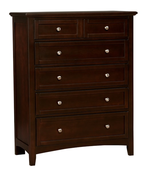 Transitional 5-Drawer Chest with Dovetail Construction