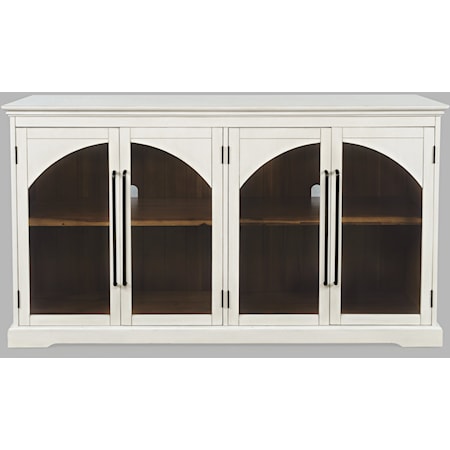 Rustic Archdale 4-Door Accent Cabinet - White