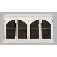 Rustic Archdale 4-Door Accent Cabinet - White