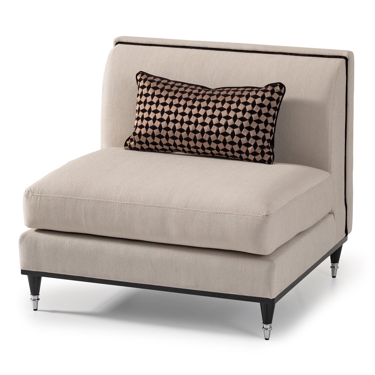 Upholstered Armless Accent Chair