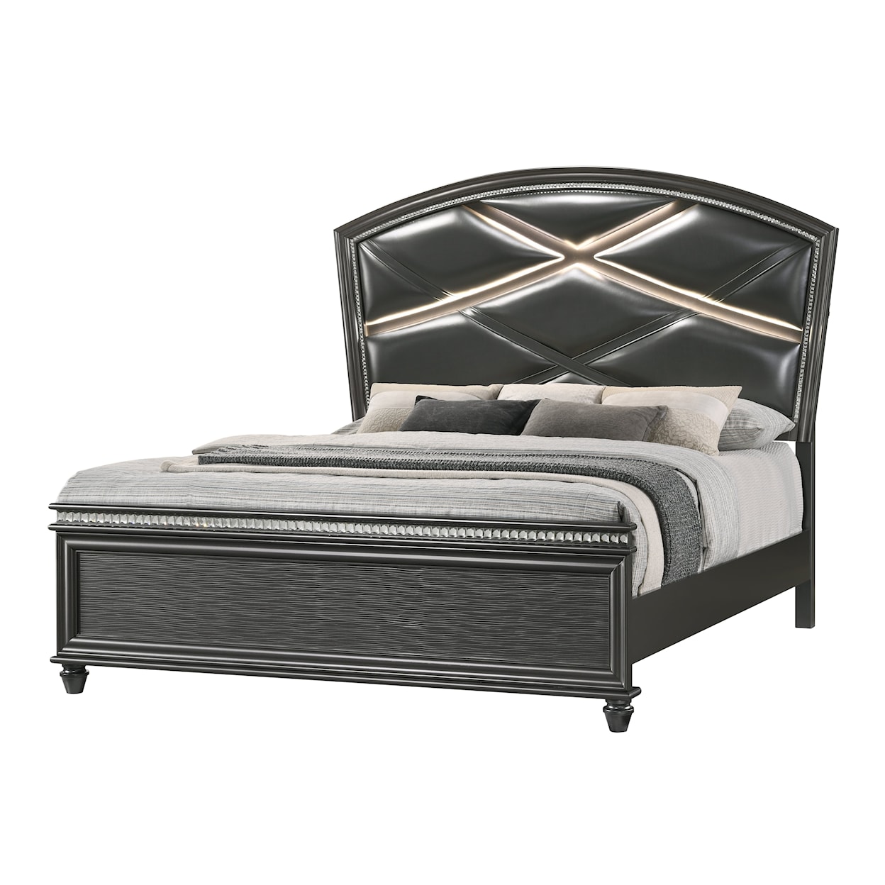 Crown Mark Adira King Upholstered Bed